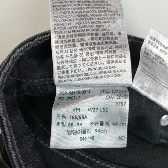 LEVI'S Mid Rise Skinny Jeans Sz 27 Washed Black - Picture 4 of 6